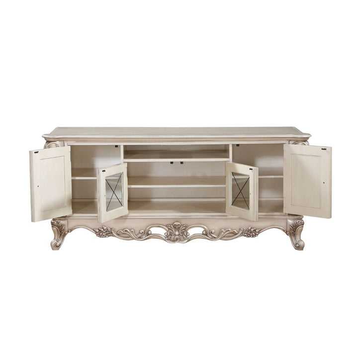 ACME Gorsedd Antique White TV Stand Model 91443 - MONAVILLA