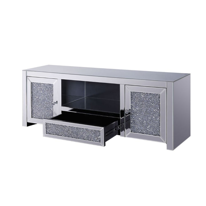 ACME Noralie Mirrored & Faux Diamonds TV Stand Model 91450 - MONAVILLA