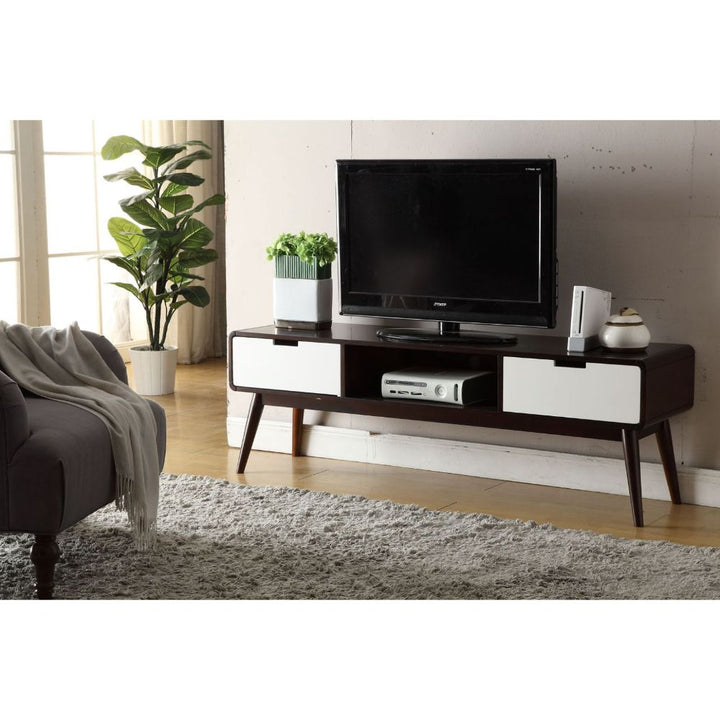 ACME Christa Espresso & White TV Stand Model 91510 - MONAVILLA