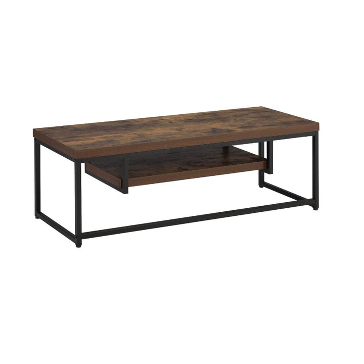 ACME Bob Weathered Oak & Black TV Stand Model 91780 - MONAVILLA