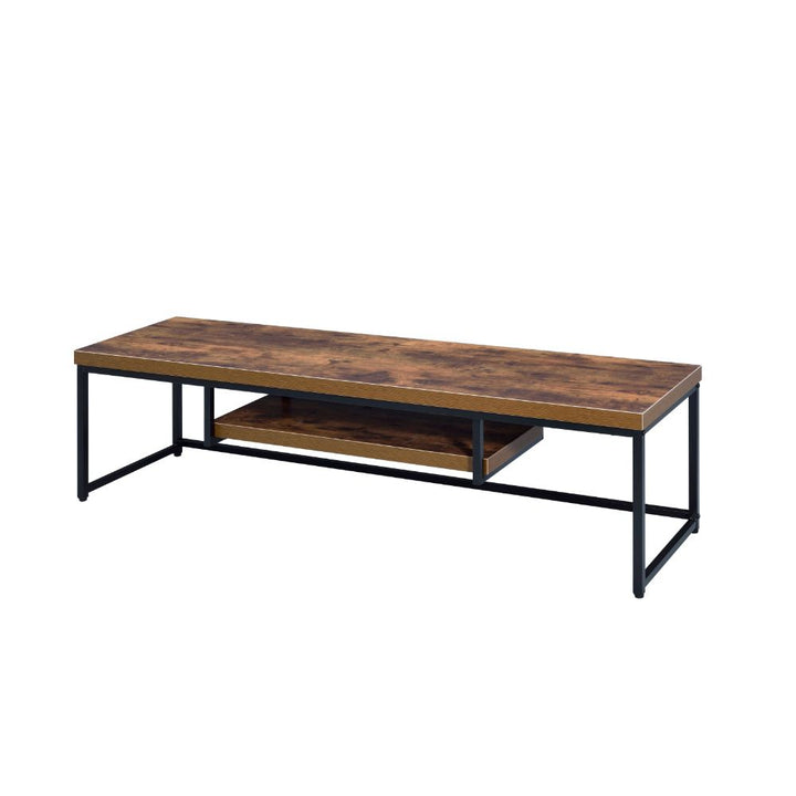 ACME Bob Weathered Oak & Black TV Stand Model 91782 - MONAVILLA