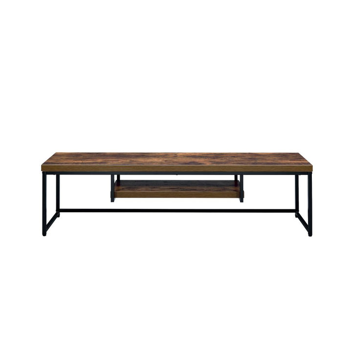 ACME Bob Weathered Oak & Black TV Stand Model 91782 - MONAVILLA