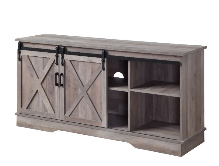 ACME Bennet Gray Finish TV Stand Model 91855 - MONAVILLA