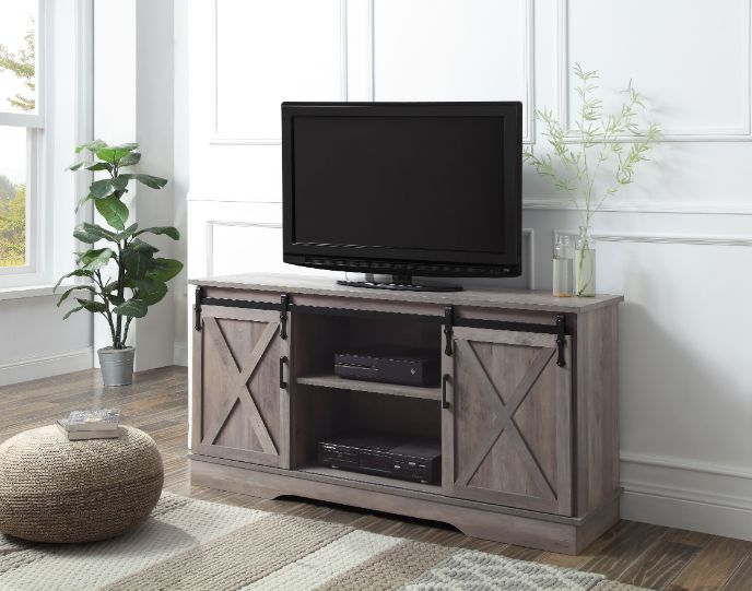 ACME Bennet Gray Finish TV Stand Model 91855 - MONAVILLA