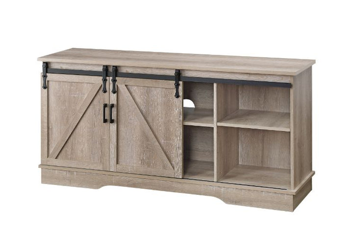 ACME Bennet Oak Finish TV Stand Model 91857 - MONAVILLA