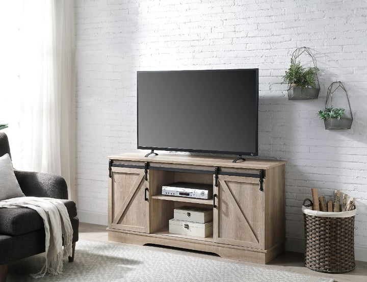 ACME Bennet Oak Finish TV Stand Model 91857 - MONAVILLA