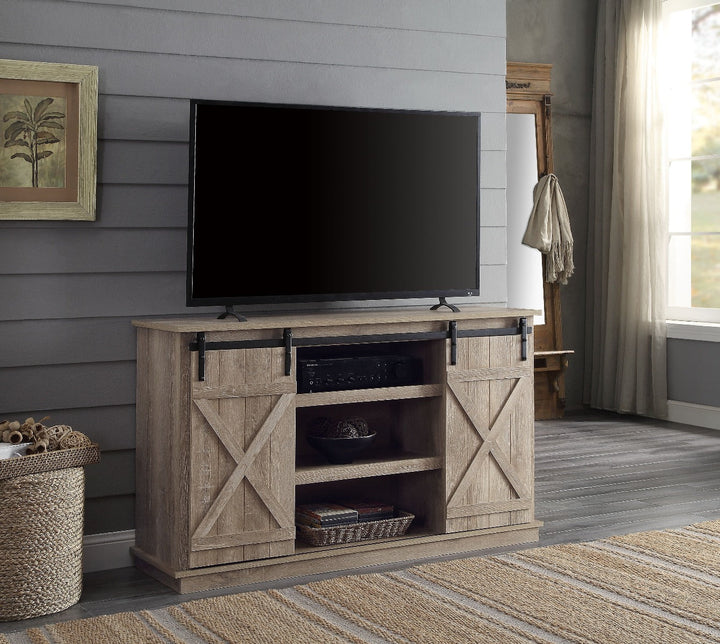 ACME Bellona Oak Finish TV Stand Model 91862 - MONAVILLA