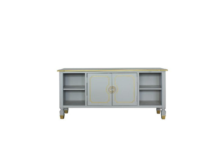 ACME House Marchese Pearl Gray Finish TV Stand Model 91993 - MONAVILLA