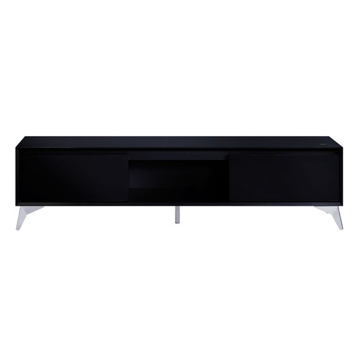 ACME Raceloma LED, Black & Chrome Finish TV Stand Model 91994 - MONAVILLA