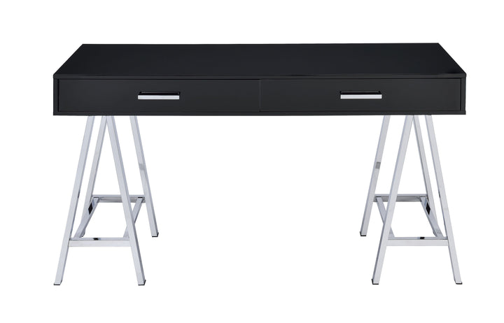 ACME Coleen Black High Gloss & Chrome Desk Model 92227 - MONAVILLA