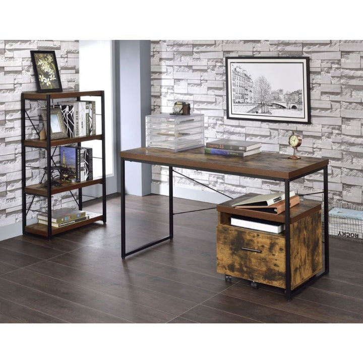 ACME Bob Weathered Oak & Black Desk Model 92396 - MONAVILLA