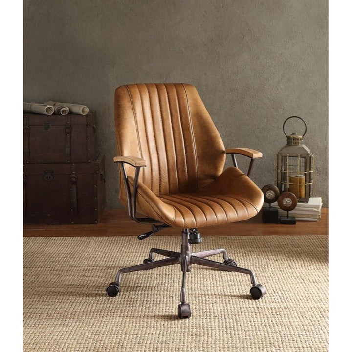 ACME Hamilton Coffee Top Grain Leather Executive Office Chair Model 92412 - MONAVILLA