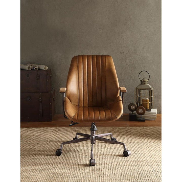 ACME Hamilton Coffee Top Grain Leather Executive Office Chair Model 92412 - MONAVILLA