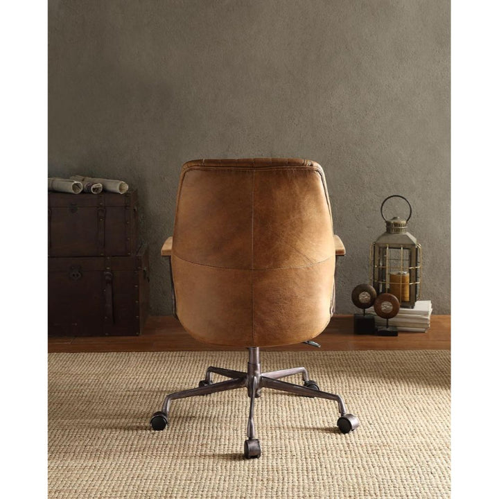 ACME Hamilton Coffee Top Grain Leather Executive Office Chair Model 92412 - MONAVILLA