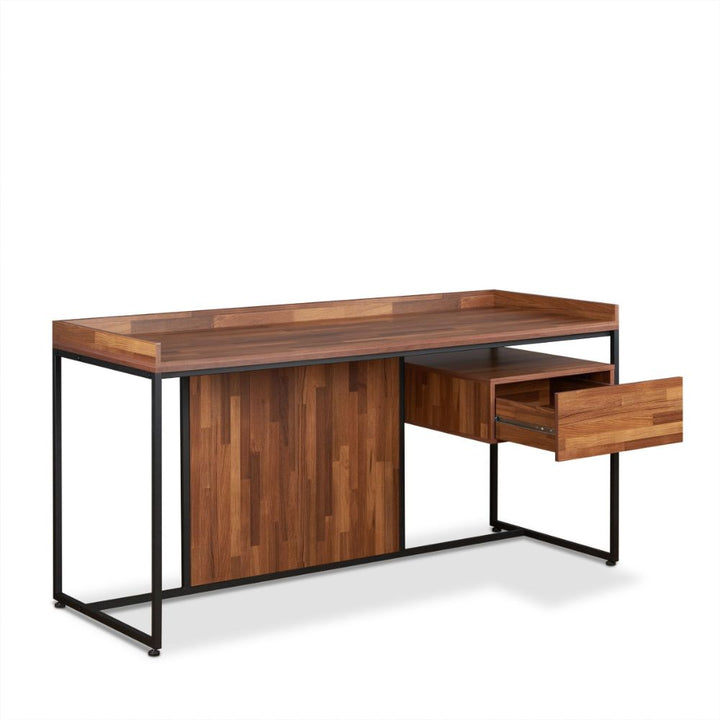 ACME Sara Walnut & Sandy Black Desk Model 92445 - MONAVILLA