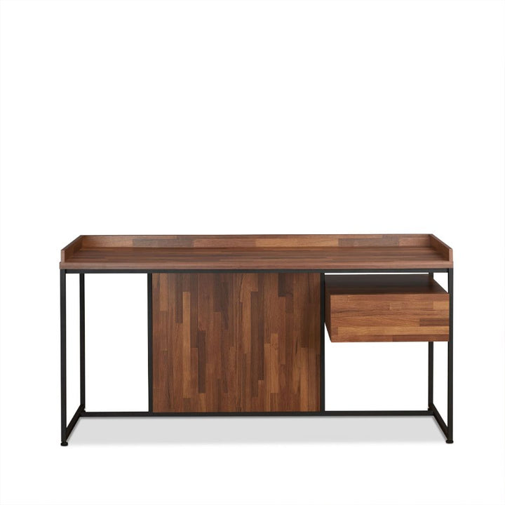 ACME Sara Walnut & Sandy Black Desk Model 92445 - MONAVILLA