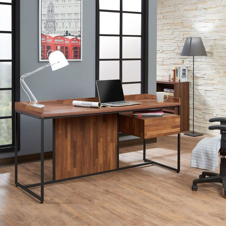 ACME Sara Walnut & Sandy Black Desk Model 92445 - MONAVILLA