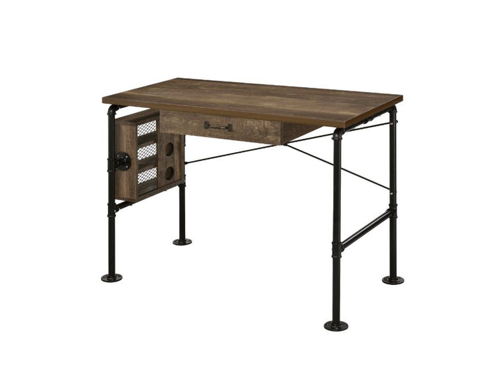 ACME Endang Weathered Oak & Black Finish Writing Desk Model 92595 - MONAVILLA