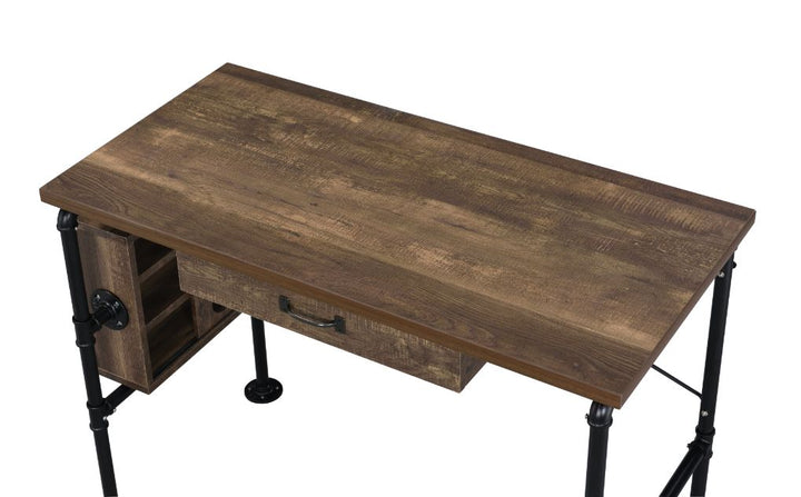 ACME Endang Weathered Oak & Black Finish Writing Desk Model 92595 - MONAVILLA