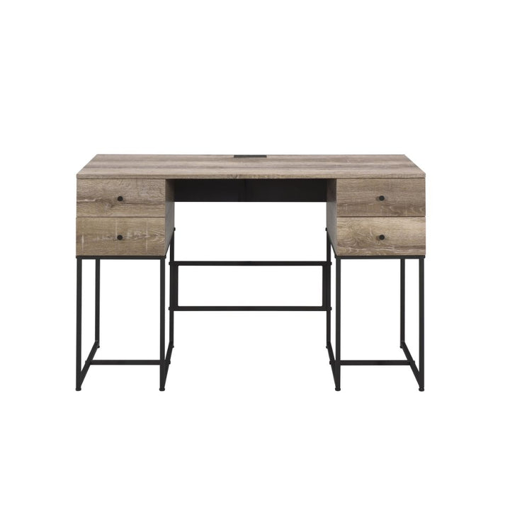 ACME Desirre Rustic Oak & Black Desk Model 92640 - MONAVILLA