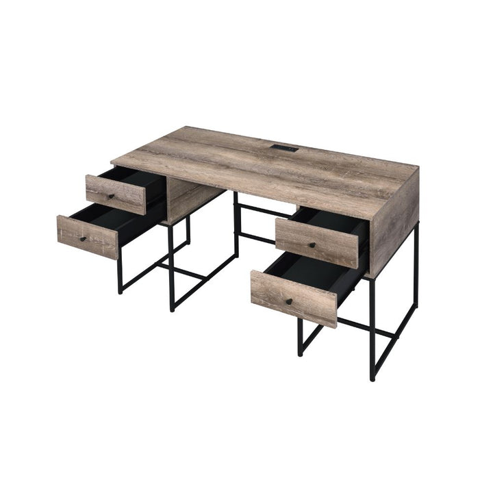 ACME Desirre Rustic Oak & Black Desk Model 92640 - MONAVILLA