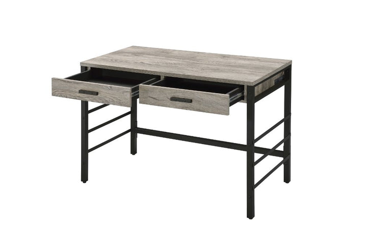 ACME Disho Light Weathered Oak & Black Finish Desk Model 92720 - MONAVILLA