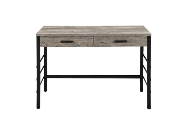 ACME Disho Light Weathered Oak & Black Finish Desk Model 92720 - MONAVILLA