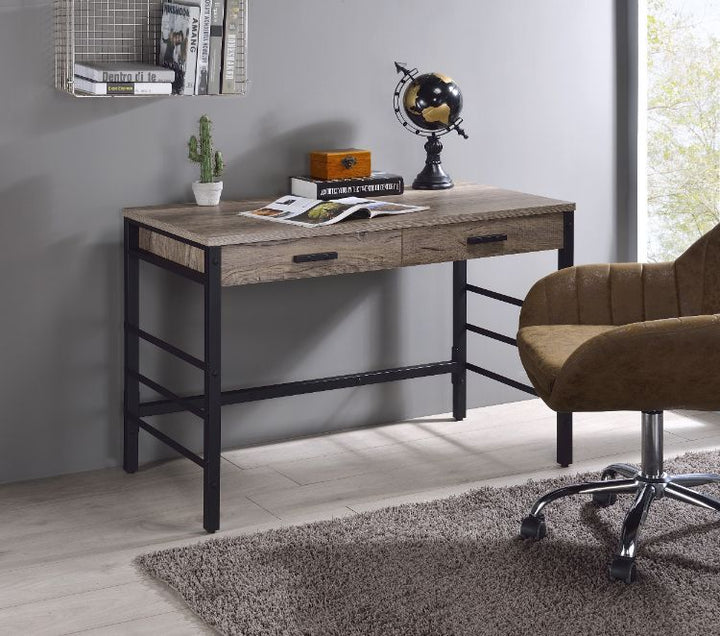 ACME Disho Light Weathered Oak & Black Finish Desk Model 92720 - MONAVILLA