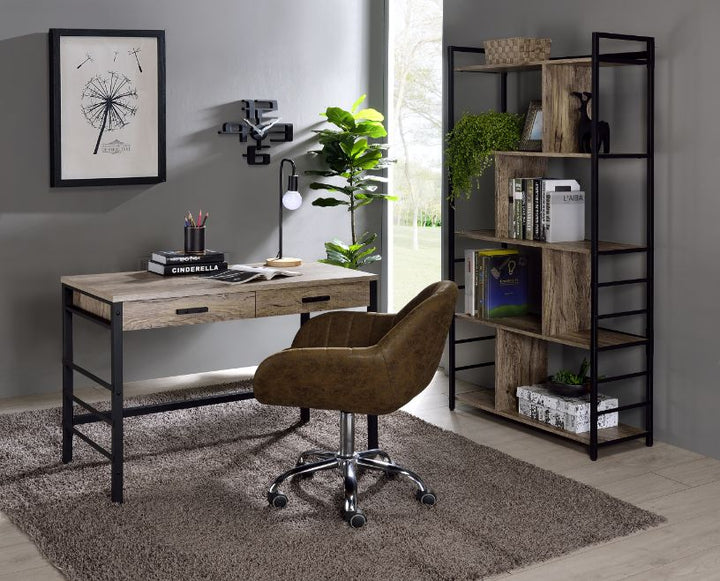 ACME Disho Light Weathered Oak & Black Finish Desk Model 92720 - MONAVILLA