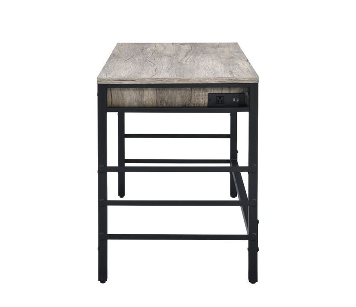 ACME Disho Light Weathered Oak & Black Finish Desk Model 92720 - MONAVILLA