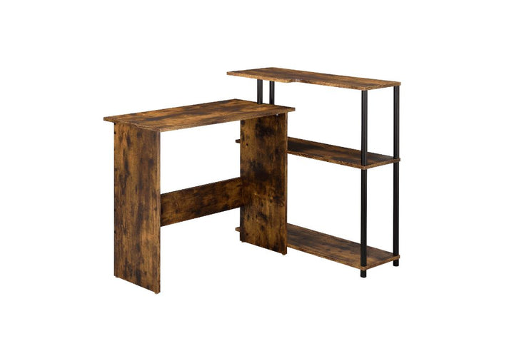 ACME Ievi Weathered Oak & Black Finish Writing Desk Model 92750 - MONAVILLA