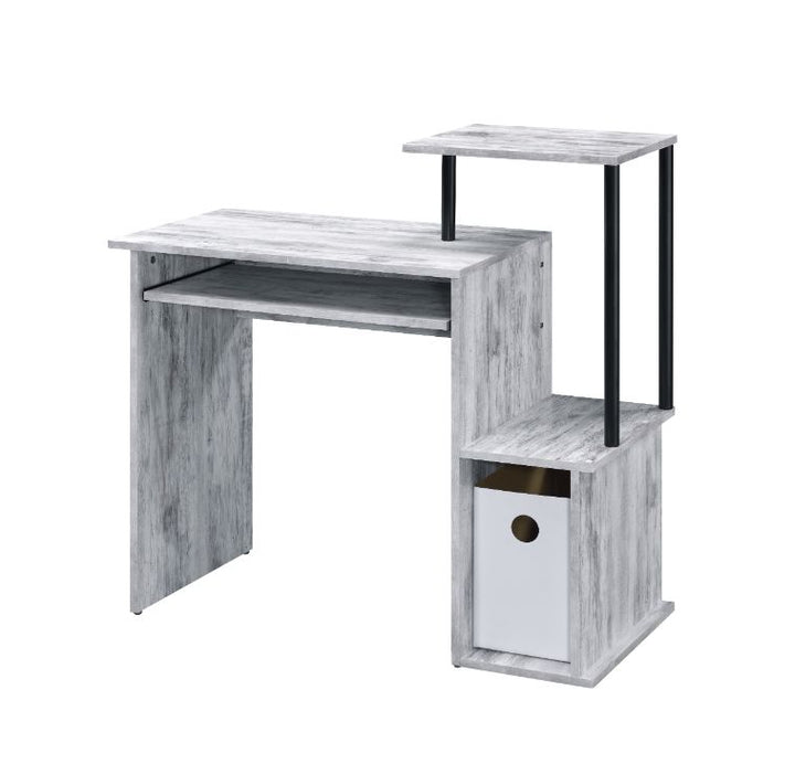 ACME Lyphre Antique White & Black Finish Desk Model 92762 - MONAVILLA