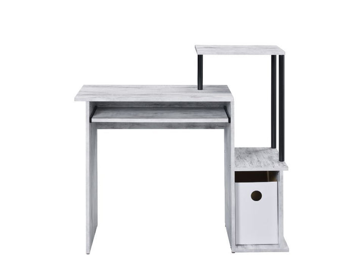 ACME Lyphre Antique White & Black Finish Desk Model 92762 - MONAVILLA