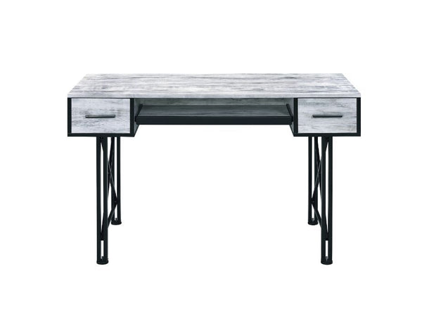 ACME Settea Antique White & Black Finish Desk Model 92797 - MONAVILLA