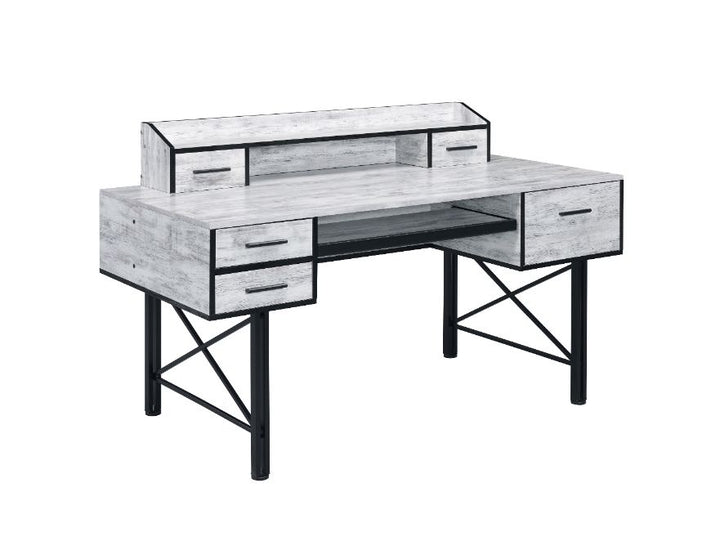 ACME Safea Antique White & Black Finish Desk Model 92802 - MONAVILLA