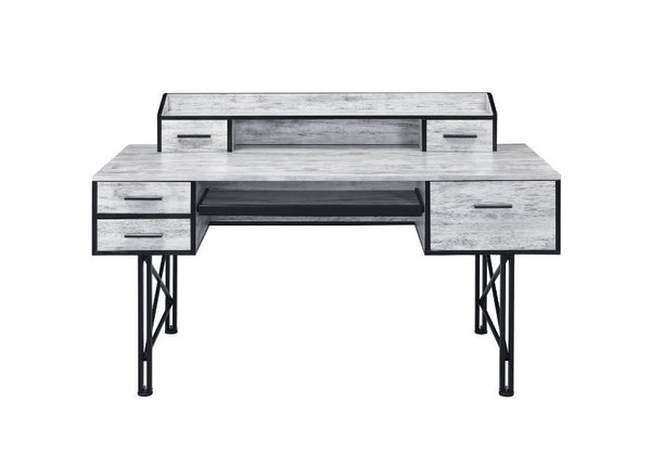 ACME Safea Antique White & Black Finish Desk Model 92802 - MONAVILLA