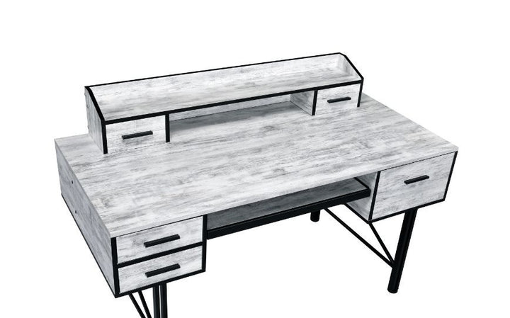 ACME Safea Antique White & Black Finish Desk Model 92802 - MONAVILLA