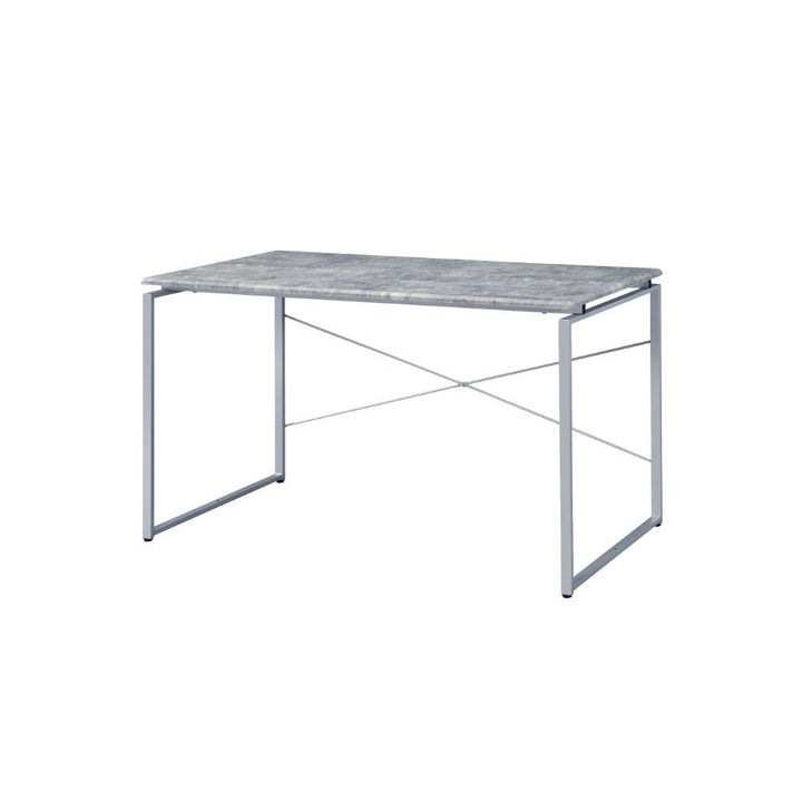 ACME Jurgen Faux Concrete & Silver Desk Model 92905 - MONAVILLA