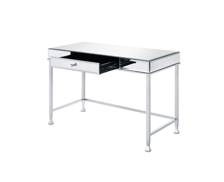 ACME Canine Mirrored and Chrome Finish Writing Desk Model 92975 - MONAVILLA