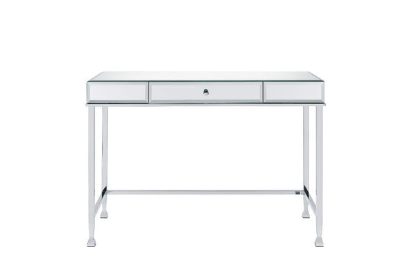 ACME Canine Mirrored and Chrome Finish Writing Desk Model 92975 - MONAVILLA