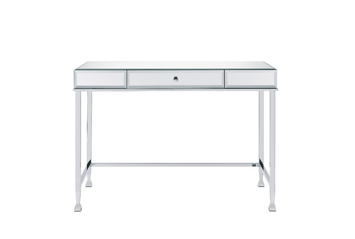 ACME Canine Mirrored and Chrome Finish Writing Desk Model 92975 - MONAVILLA