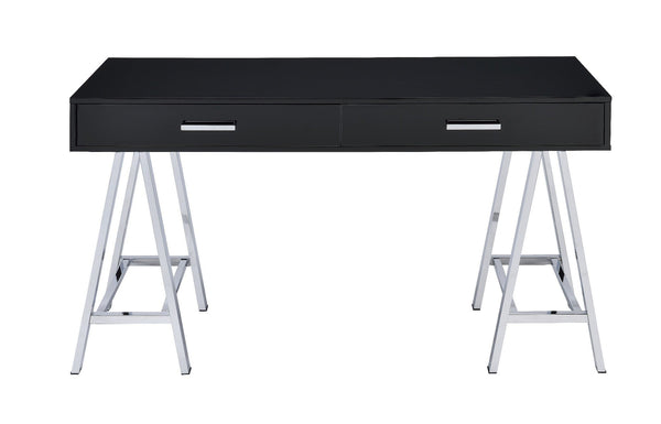 ACME Coleen Black High Gloss & Chrome Finish Desk Model 93045 - MONAVILLA