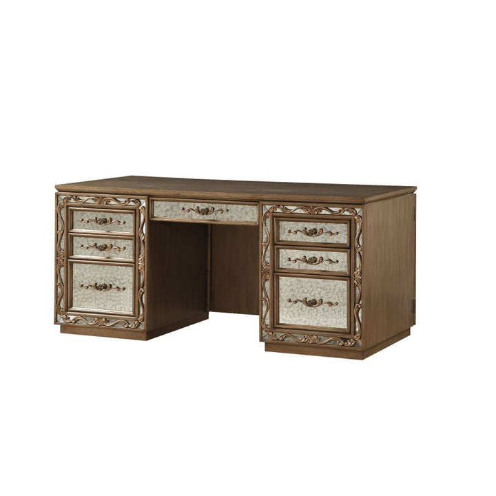 ACME Orianne Antique Gold Desk Model 93790 - MONAVILLA