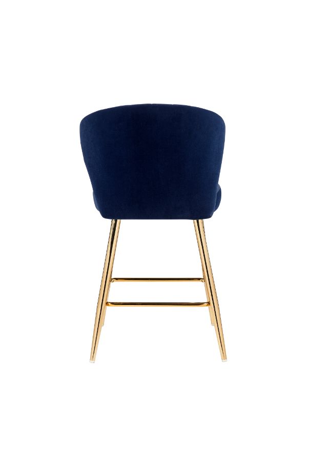 ACME Rizgek Blue Velvet & Gold Finish Counter Height Chair Model 96092 - MONAVILLA