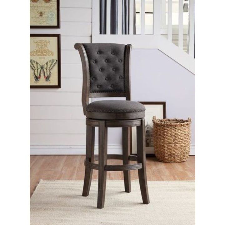 ACME Glison Charcoal Fabric & Walnut Counter Height Chair Model 96456 - MONAVILLA