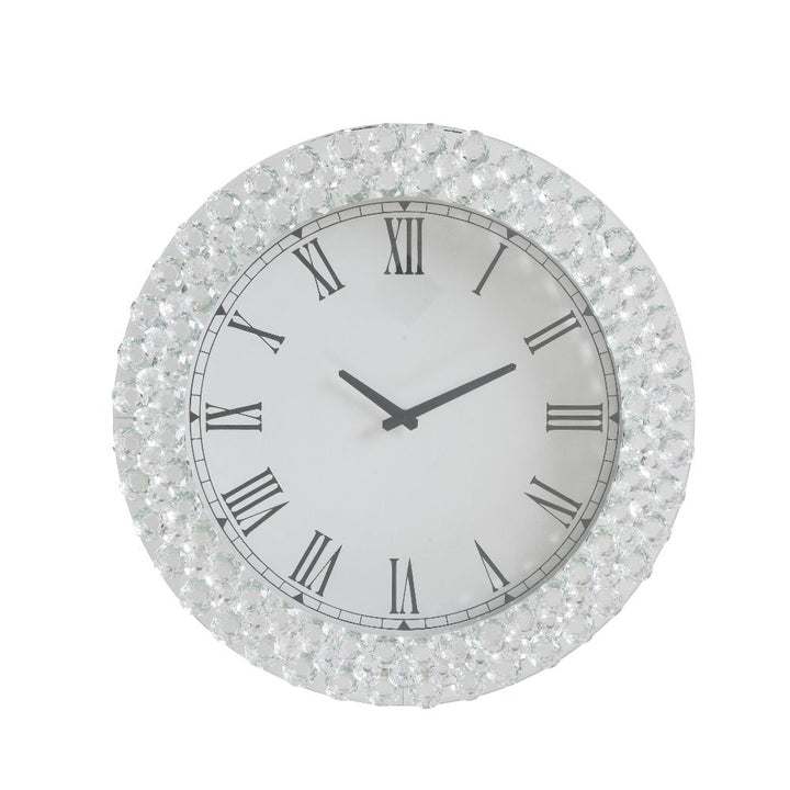 ACME Nysa Mirrored & Faux Crystals Wall Clock Model 97045 - MONAVILLA