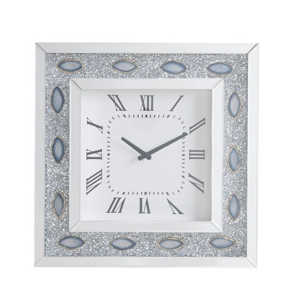 ACME Sonia Mirrored & Faux Agate Wall Clock Model 97047 - MONAVILLA