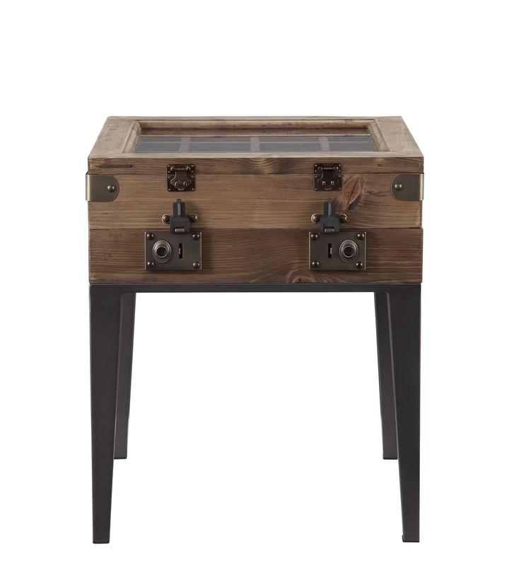 ACME Kolin Rustic Oak & Matte Gray Accent Table Model 97138 - MONAVILLA