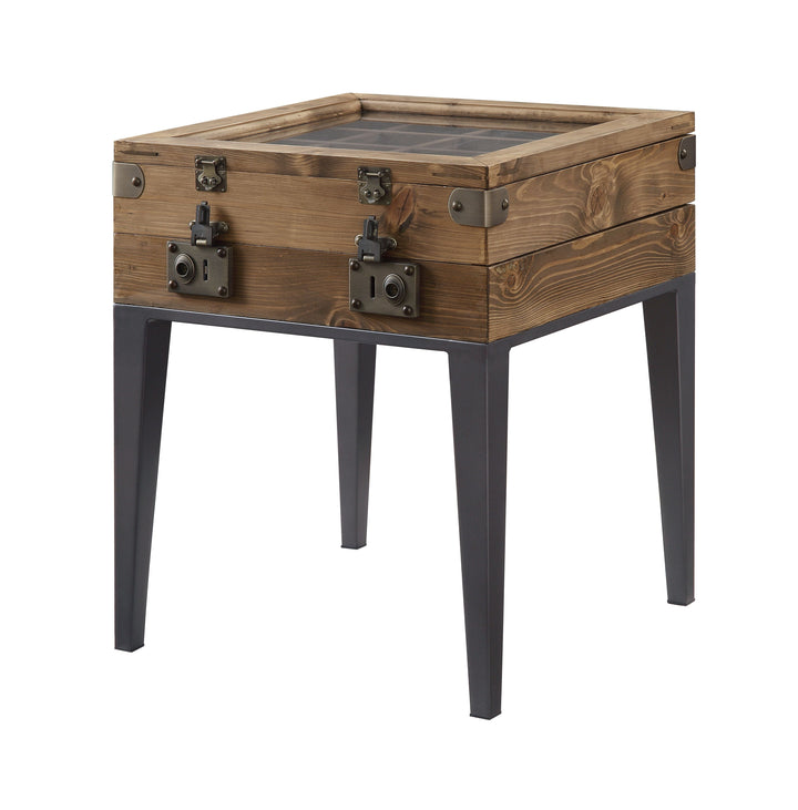 ACME Kolin Rustic Oak & Matte Gray Accent Table Model 97138 - MONAVILLA