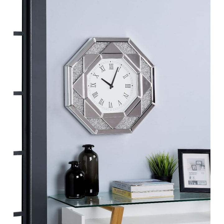 ACME Maita Mirrored & Faux Gems Wall Clock Model 97613 - MONAVILLA